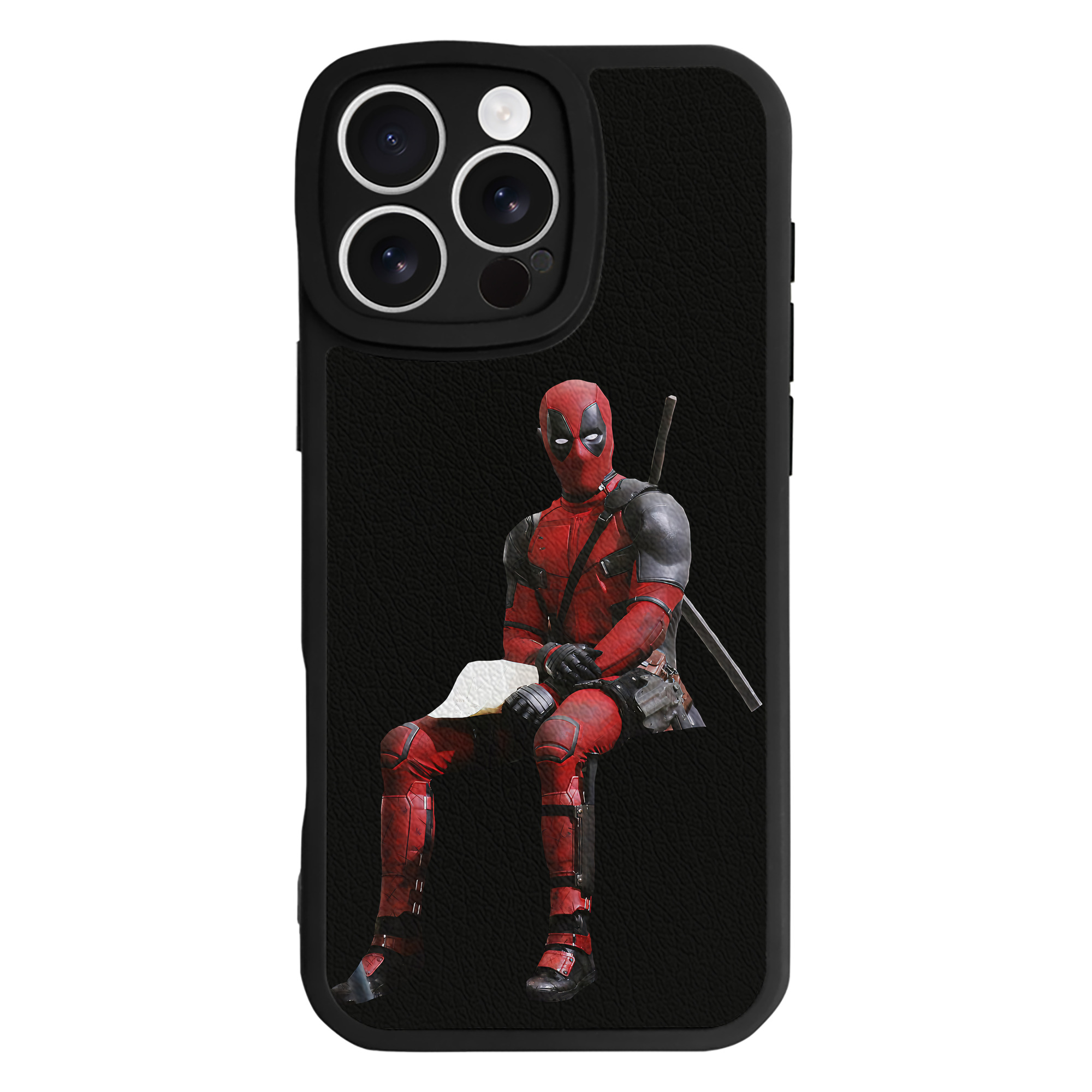 （画像用） Deadpool デッドプール 【iPhone 16シリーズ対応】シリコンスマホケース（レザー調） 材質：シリコン